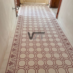 VST Engraved cement tile in Renovation project in Czech R.P - Designed by Jana Zadak