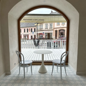 VST Engraved cement tile in Renovation project in Czech R.P - Designed by Jana Zadak