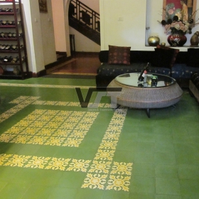 VST Cement tile in SEN restaurant in Hanoi