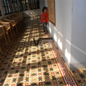 VST Cement tile in library in Sapa