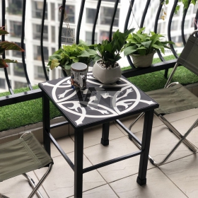 Cement tile table