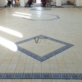 VST terrrazzo cement tile in Church project in Czech