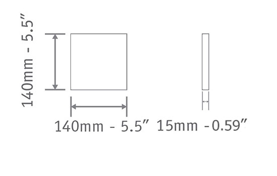 Square 140x140mm
