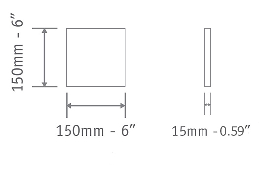 Square 150x150mm