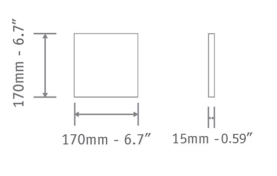 Square 170x170mm