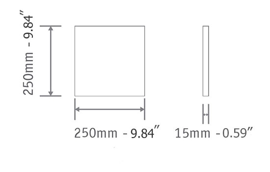 Square 250x250mm
