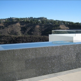Basalt flamed wave fountain (USA)