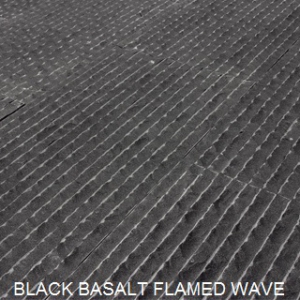 Black basalt FLAMED WAVE