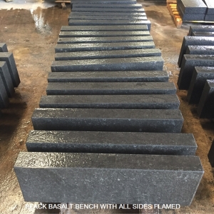 Black basalt pavers