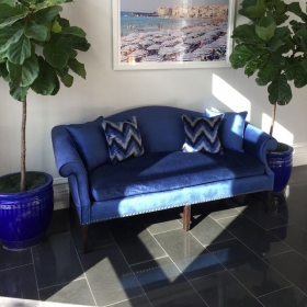 Black basalt polished floor