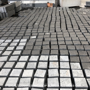 Basalt cobbles with top flamed, all sides cut