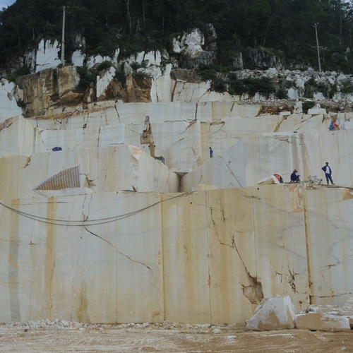 White marble quarry