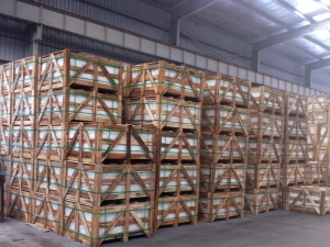 Packing in wooden crates